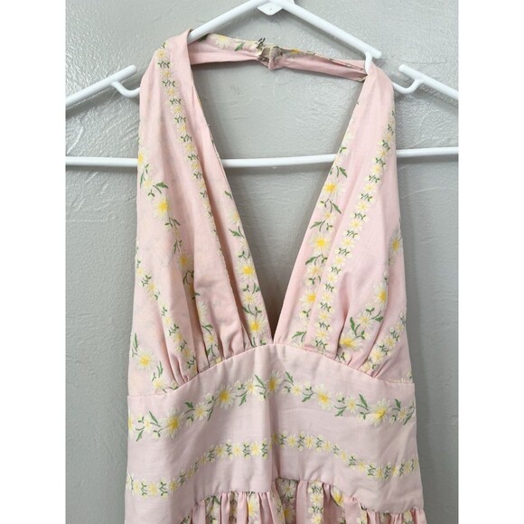 Vintage 90s Y2K Maxi Slip Dress 12 Fairy Grunge Whimsigoth Dainty Witchy Boho - Picture 5 of 12